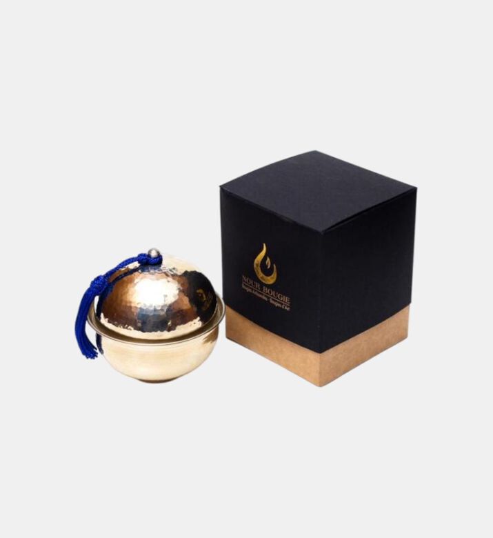 Nour Bougie Tennissa Luna Nickel Candle, Gold, 8-cm, Packshot View