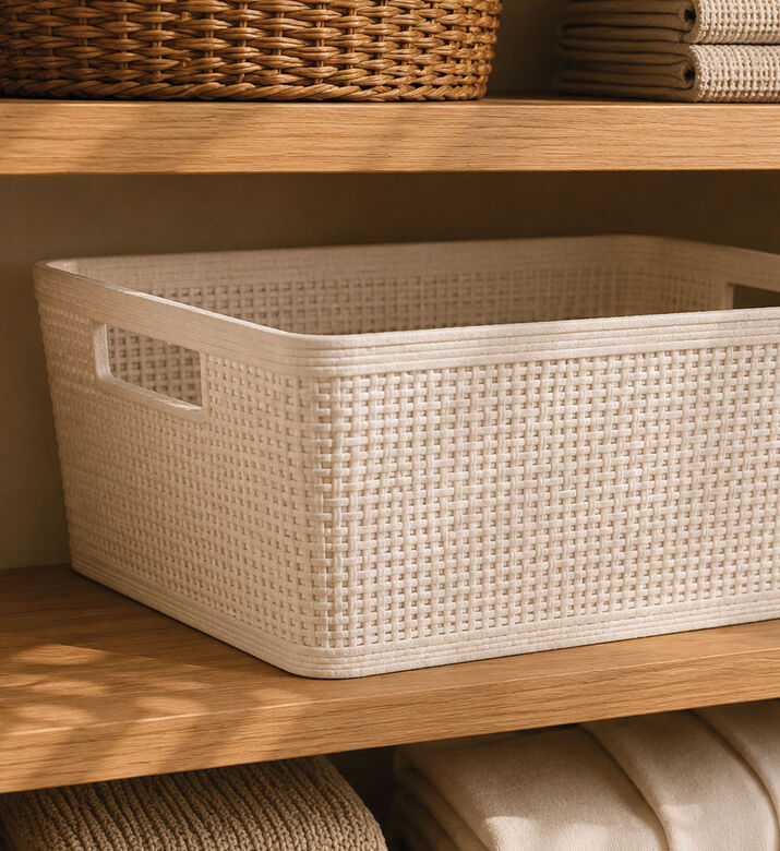 Home Deco and More Woven Rectangular-shaped 2-piece Basket Set, Packshot View
