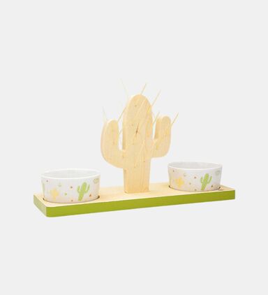 Cactus Toothpicks Bowl 2-piece Set