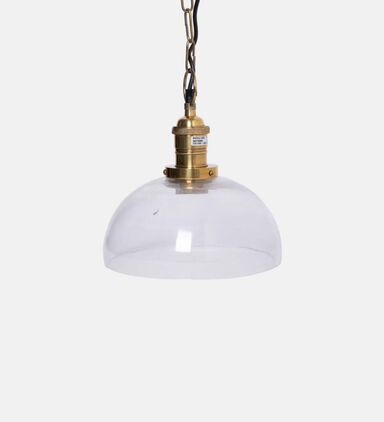 Glass Metal Round Pendant Lamp