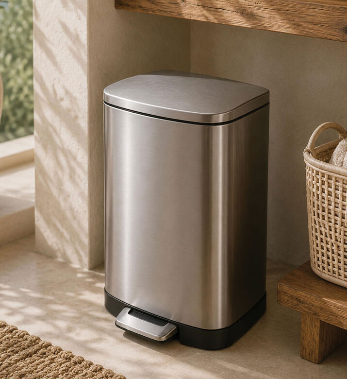 Eko Della Stainless Steel Pedal Bin - 12 L, Packshot View