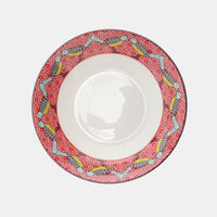 Birds Porcelain Soup Plate - 20.5 X 4.6 Cm