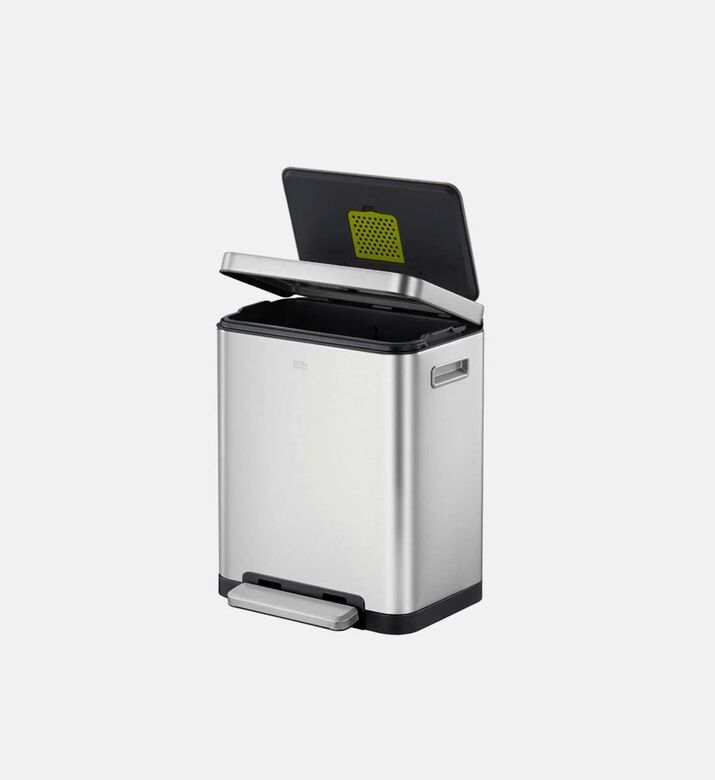 Eko Stainless Steel Rectangular Trash Can, Packshot View