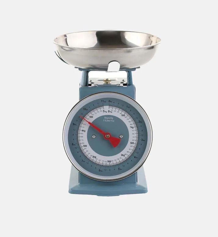 Excellent Houseware Traditional Mechanical Kitchen Scale, Blue, 5-kg, Packshot View