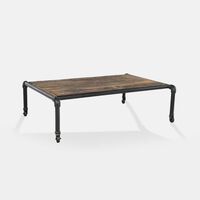 Recycled Wood Iron Coffee Table