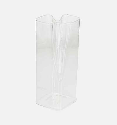 Clear Glass Rectangular Vase