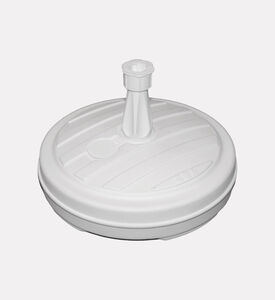 Home Deco and More Rounded Profile Parasol Base, White, Packshot View