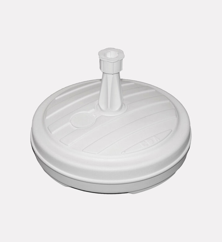 Home Deco and More Rounded Profile Parasol Base, White, Packshot View
