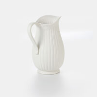 Porcelain Ribbed Handled Vase