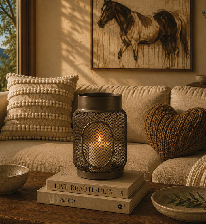Kersten Iron Round Cage Lantern 12x12x18 Cm, Packshot View
