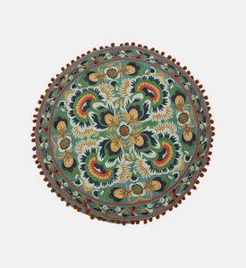 Muno Embroidered Pouf 60x20 Cm