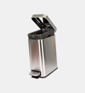 Home Deco and More Iron Pedal Bin Como Soft Close, Silver, 5000-ml, Packshot View