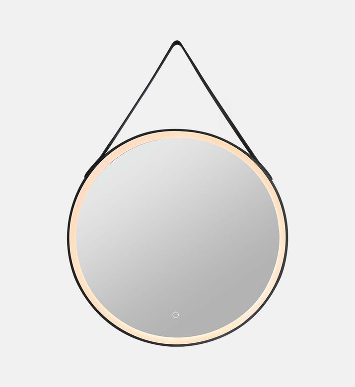 Round Steel Frame Belt Bathroom Mirror