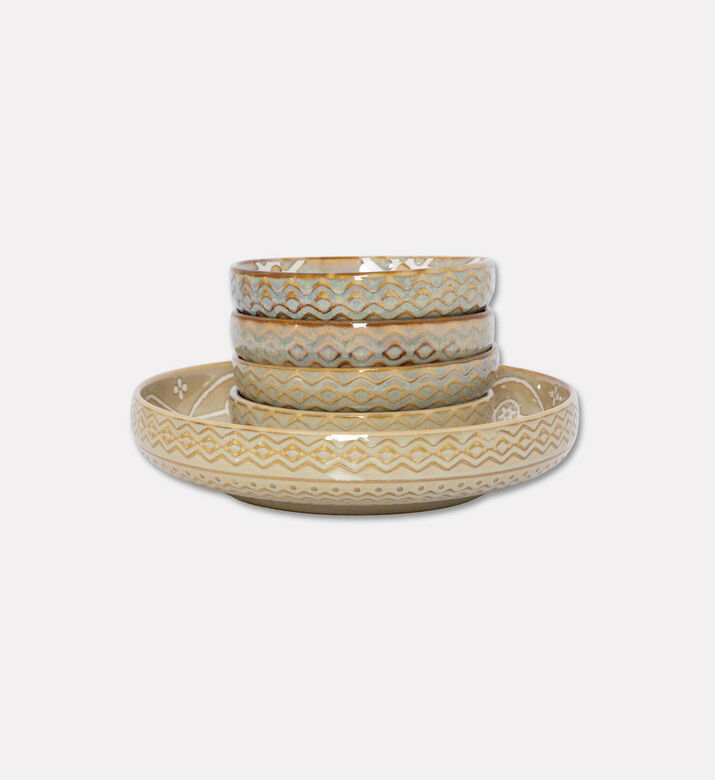 Home Deco and More Vintage Kafuh 5-piece Rice Bowl Set, Packshot View