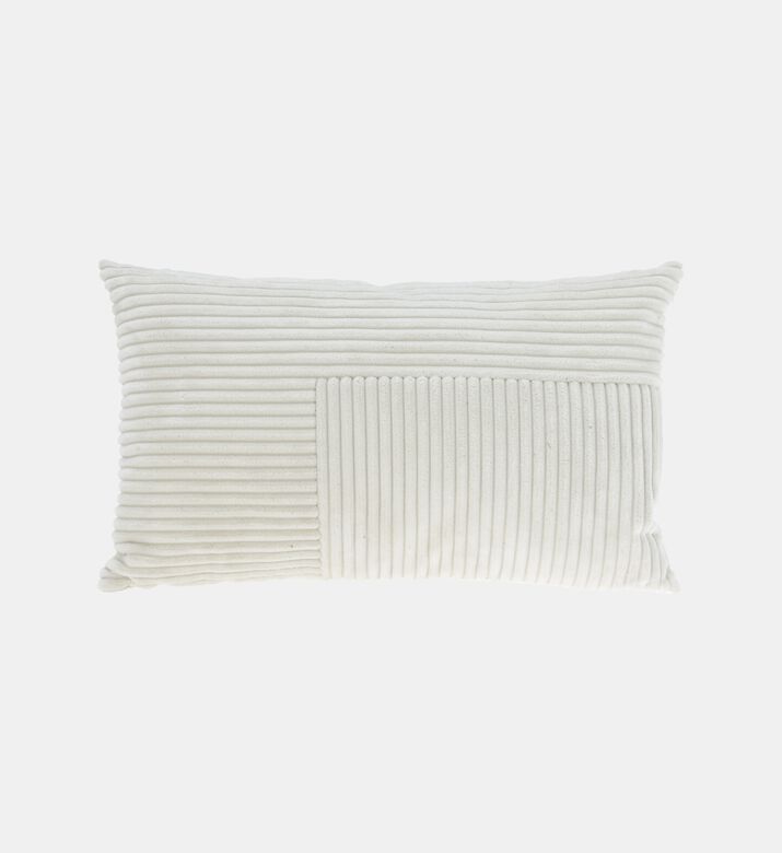 Home and Styling Ribbed Knitted Cushion, Off-white, Packshot View Home and Styling Ribbed Knitted Cushion, Off-white, Packshot View