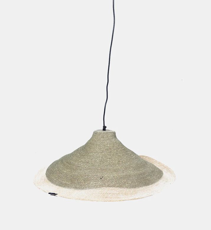 Home Deco and More Brisky Seagrass Pendant Lamp, Grey, Packshot View