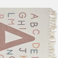 Alphabets Boho Style Tassels Rug