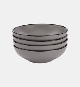 Home Deco and More Happy Stoneware Soup Plate 4-piece Set, Packshot View