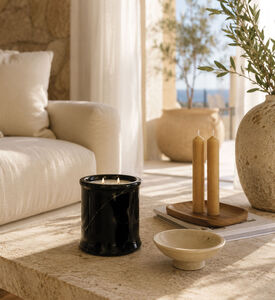 Home and Styling Cylindrical Thin Candles 2-piece Set, Yellow, Packshot View