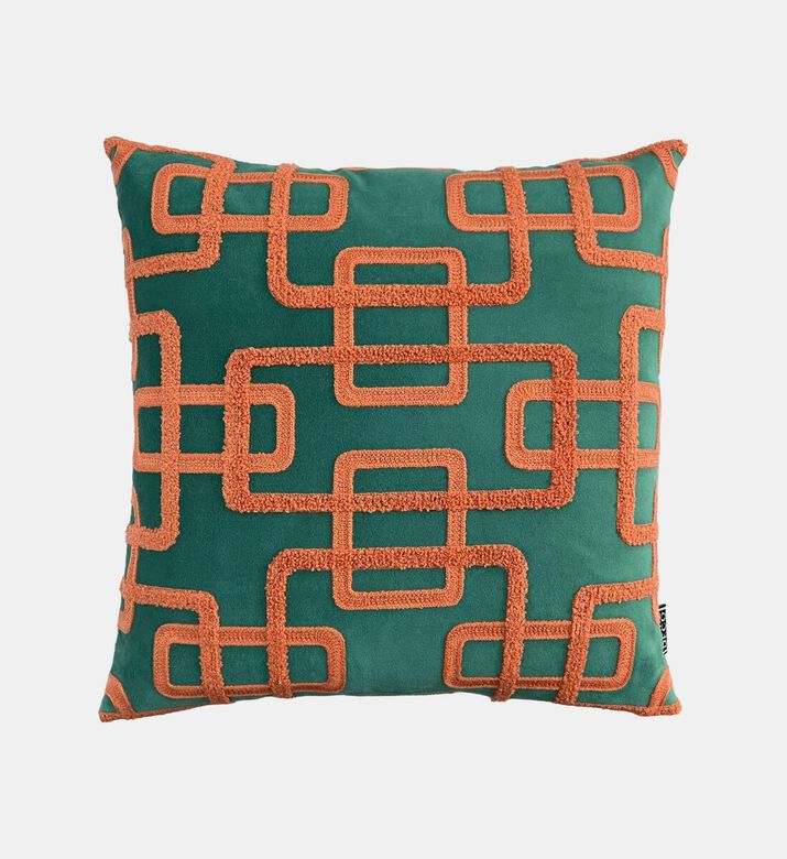 Home Deco and More Tube Embroidered Velvet Cushion 45x45 Cm, Packshot View