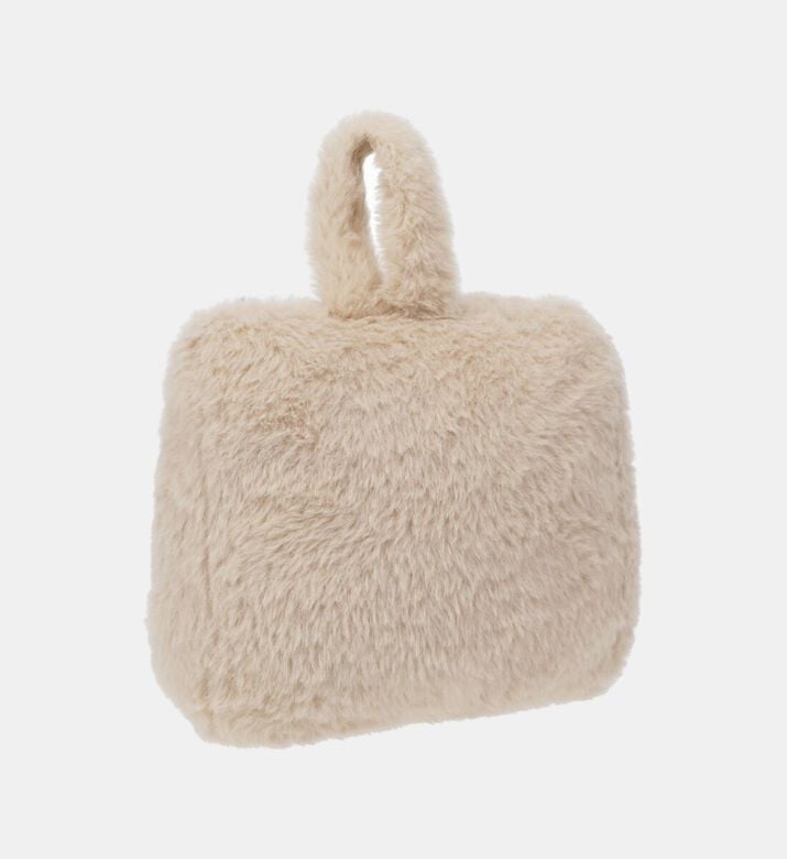 Home Deco and More Faux Fur Door Stopper, Beige, Packshot View