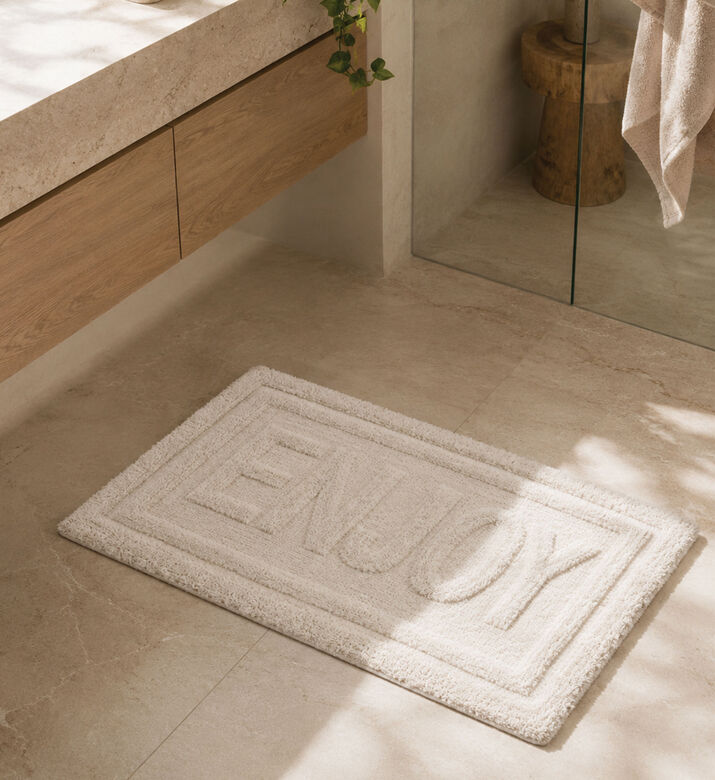 Home Deco and More Enjoy Tufted Bathroom Mat, Beige, Packshot View