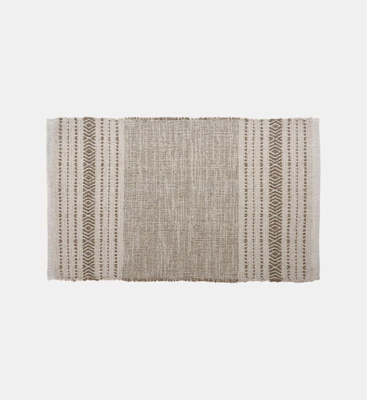 Excellent Houseware Woven Recycled Cotton Striped Rug, Packshot View