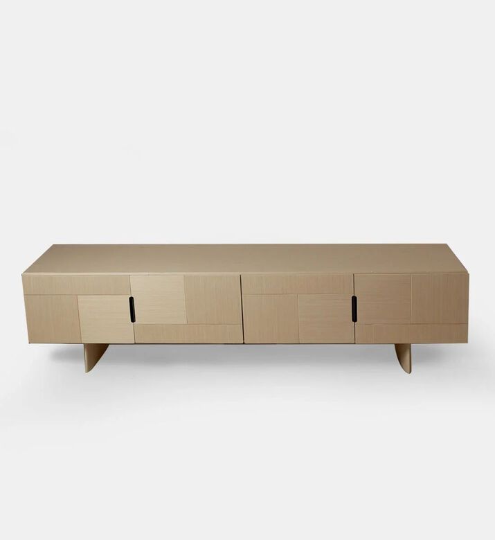 Home Deco and More Osaka Oak Tv Unit, Natural, 220x50x55-cm, Packshot View