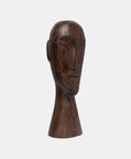 Head Wood Ornament 12x11x38 Cm