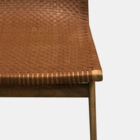 Gia Teak Leather Lounge Chair