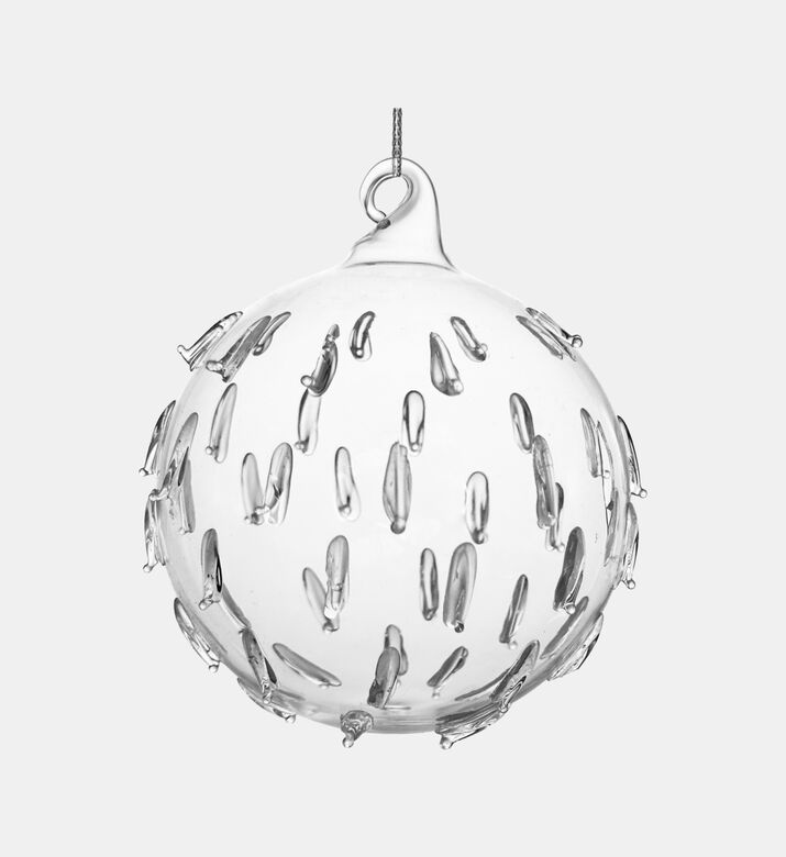 Shishi Glass Ball Teardrops, Clear, 8-cm, Packshot View