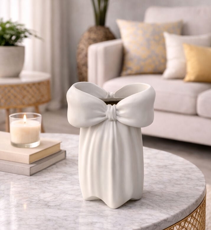 Kersten Bow Polyresin Candle Stick, Packshot View