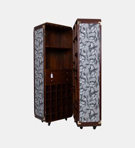 Home Deco and More Arch Mango Wood Bar Cabinet, Packshot View