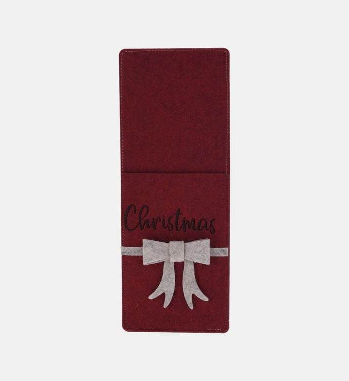 Home Deco and More Cutlery Bag Bow, Red, Packshot View