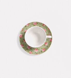 Home Deco and More Rose-print 6-piece Tea Cup Saucer Set, Packshot View
