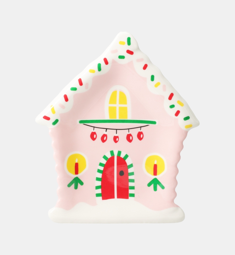 Melamine Christmas House-shaped Plate