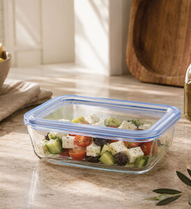 Pyrex Glass Rectangular Food Container, Transparent, 19x14x5-cm, Packshot View