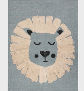Home Deco and More Dyed Cotton Chenille Lion-print Rug, Packshot View