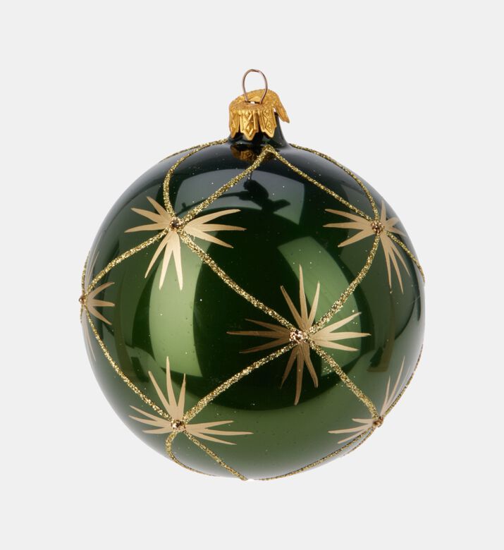 Home Deco and More Xmas Ball Glas Shiny, Green, Packshot View