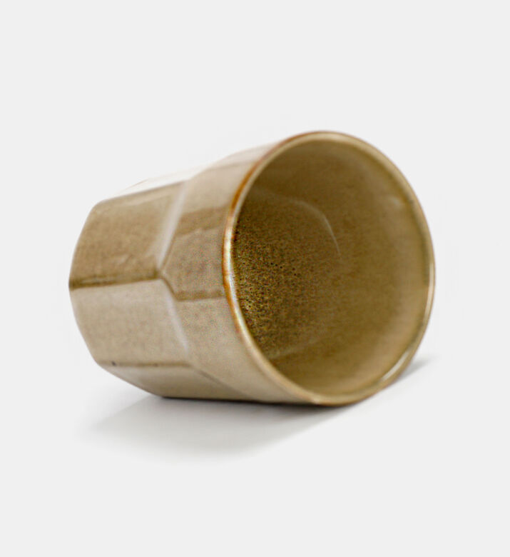 Earthy-toned Long Structured Mug