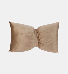 Home Deco and More Cushion Bow, Brown, Packshot View