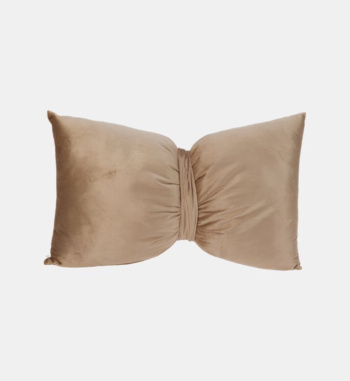 Home Deco and More Cushion Bow, Brown, Packshot View