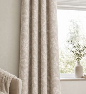 Home Deco and More Elowen Jacquard Eyelets Curtain, Model View