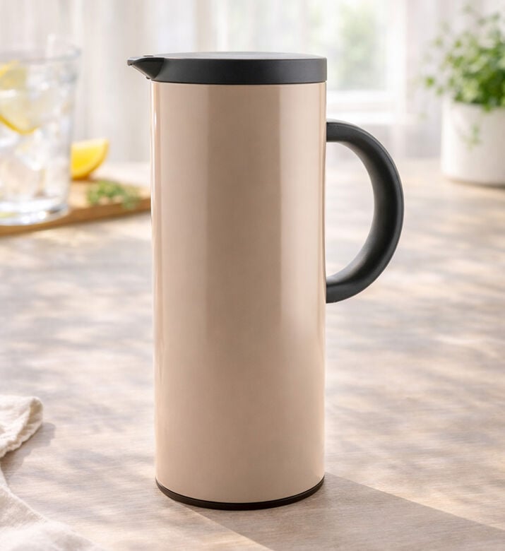 Excellent Houseware Insulated Vacuum Jug, Taupe, 1-l, Packshot View