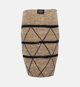 Home Deco and More Tromo Seagrass Basket, Black, 12x18x38-cm, Packshot View
