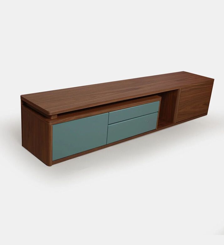 Home Deco and More Walnut Veneer Mountain Grain Tv Unit, Natural, 300x40x40-cm, Packshot View