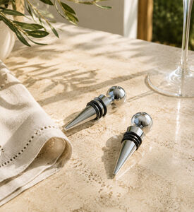 Home Deco and More Metal 2-piece Bottle Stopper Set, Packshot View