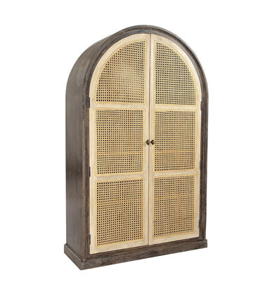 Almira Cane Mango Wood Cabinet
