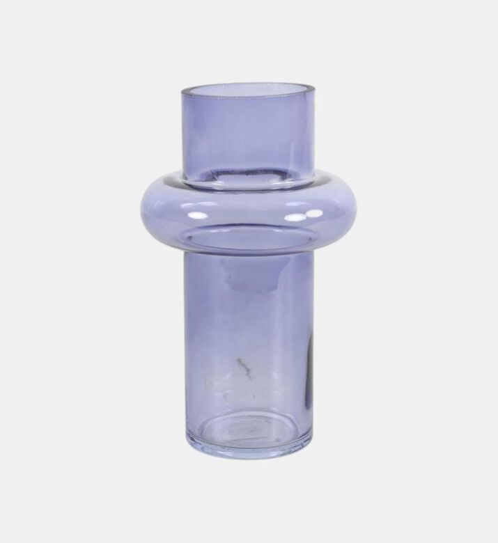Decostar Amy Small Transparent Vase, Blue, L, Packshot View
