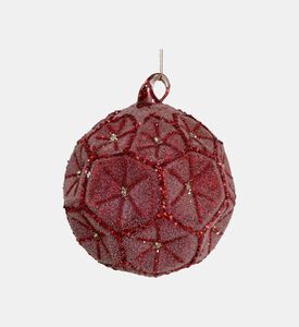 Glitter Sugared Glass Comb Bauble